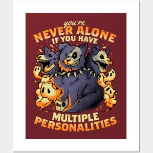 Multiple Personalities - Funny Evil Hell Dog Gift Posters and Art